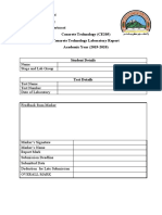 Concrete Technology (CE205) Concrete Technology Laboratory Report Academic Year (2019-2020)