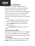 Clasificación de Las Drogas de Abuso