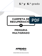 Experiencias de Aprendizaje 5to y 6to Grado - Multigrado