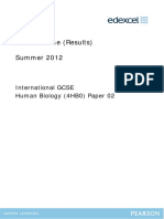 Mark Scheme (Results) Summer 2012: International GCSE Human Biology (4HB0) Paper 02