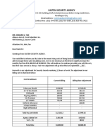 Cost Breakdown - Security Agency