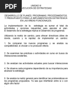 Unidad Iii Desarrollo de Planes, Programas, Procedimientos, y Presupuesto Procesos de Dirección