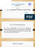 Business Communication: 7C's of Communication On Effective E-Mail Writing