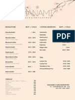 Hanami Menu November December