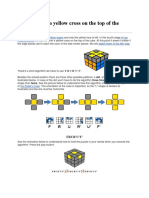 Step 4: Make A Yellow Cross On The Top of The Rubik's Cube