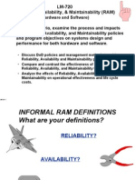 0558 Reliability, Availability, Maintainability (RAM)