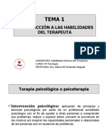 Tema 1. Introducción A Las Habilidades Del Terapeuta.