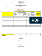 Learner'S Competency Matrix: Quarter - Week