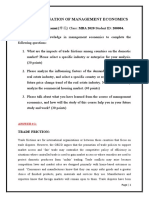 Final Examination of Management Economics: Trade Friction