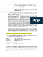 Posturas de La Corte Suprema Respecto Al Antecedente Penal Dentro de Los Cinco Años Anteriores