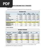 Cuadro de Resumen Fisico y Financiero