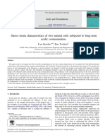 Stress - Strain Characteristics of Two Natural Soils Subjected To Long-Term Acidic Contamination