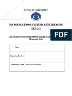 Microprocessor Systems & Interfacing EEE-342: Comsats University