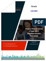 Oracle: Oracle Procurement Cloud 2019 Implementation Essentials