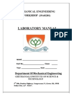 Laboratory Manual: Mechanical Engineering Workshop