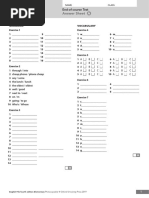 EF4e Elem End of Course Test A Answer Sheet PDF