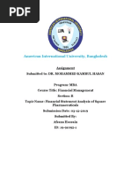 American International University, Bangladesh: Assignment Submitted To: Dr. Mohammed Kamrul Hasan