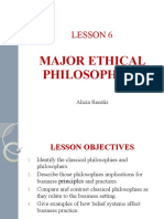 Lesson 6: Major Ethical Philosophers