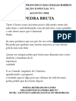 FRANCISCO DAS CHAGAS BARROS 2558 AGOSTO 2011 Especial PEDRA BRUTA POESIA