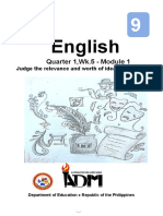 English: Quarter 1, Wk.5 - Module 1