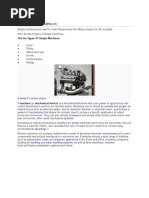 The Six Types of Simple Machines