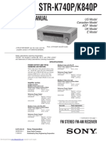 Service Manual: STR-K740P/K840P