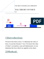 1) Introduction:: The Potential Theory of Force