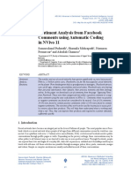 Sentiment Analysis From Facebook Comments Using Au PDF