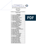 Schedule of Distribution of Modules