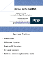 Lecture-18-19-20 Introduction To Digital Control Systems Dr. Imtiaz Hussain