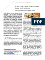 The Development of An Energy Efficient Electric Mitad For Baking Injeras in Ethiopia