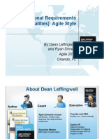 Nonfunctional Requirements (System Qualities) Agile Style: by Dean Leffingwell and Ryan Shriver Agile 2010 Orlando, FL