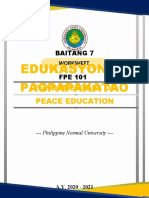 Edukasyon: SA Pagpapakatao