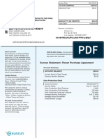 Sunrun Statement: Power Purchase Agreement: Account Number (S) Amount