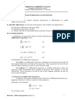 Differential Equation.: Differential Equations An Introduction I. Overview