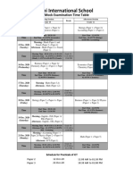 Time Table Pre Mocks Dec 2020 