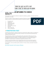 9 Test To Check Quality of Bitumen For Use in Road Work