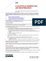 Guide To Scaffold Inspection and Maintenance: General Guide For S Caffolds and Scaffolding Work