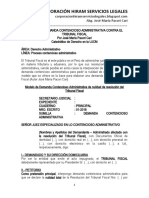 Modelo de Demanda Contencioso Administrativa Contra El Tribunal Fiscal