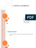 Capital Market: Presented By: Mohit Upadhyay MBA - 2nd Year ACET, Aligarh