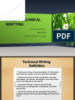 Aspects and Style in Technical Writing