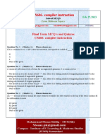 Final Term MCQ's and Quizzes CS606-compiler Instruction