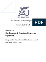 Oscilloscope & Function Generator Operation: Department of Electrical Engineering Network Analysis Lab