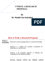 Research Proposal For Seminar 1