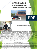 Roteiro Básico - Dimensionamento Do Sistema Fotovoltaico ON GRID