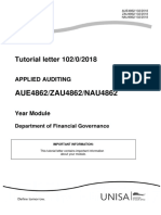 Tutorial Letter 102/0/2018: AUE4862/ZAU4862/NAU4862