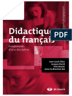 Didactique Du Français. Fondements Dune Discipline PDF