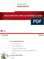 DELOITTE NS - Développer Son Ésprit de Synthèse À L'écrit PDF