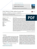 Seismic Behavior of Slender RC Walls