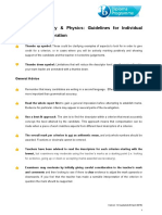 Biology, Chemistry & Physics: Guidelines For Individual Investigation Moderation